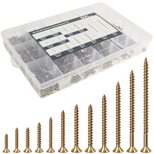 800 Stk Holzschrauben Torx Set M3*16-M5*70 Präzise Spanplattenschrauben Gelb Universalschrauben-Sortiment Senkkopfschrauben Terrassenschrauben Universalschrauben Dachkonstruktion Schrauben Set 800 Stk Holzschrauben Torx Set M3*16-M5*70 Präzise Spanplattenschrauben Gelb Universalschrauben-Sortiment Senkkopfschrauben Terrassenschrauben Universalschrauben Dachkonstruktion Schrauben Set von KTCINA
