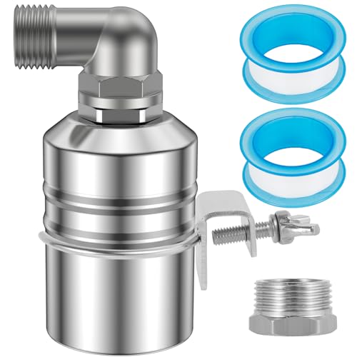 Automatisches Schwimmerventil Wasserstandsregelventil 1/2" 3/4" 1" Edelstahl 304 mit Umrüstkopf 2 Rohstoffbänder Automatic Water Float Valve für Pools Wassertürme Wassertanks von KTCINA