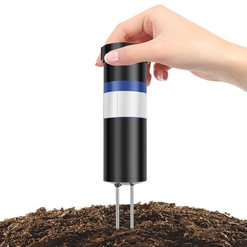 Bodentestgerät Doppelnadelsonde Kalibrierungsfrei Ultra Tragbar Energiesparend Boden-PH-Meter-Tester Auflösung beträgt bis zu 0,1 Stufen PH Wert Messgerät Erde Digital Bodentester 4.5 x 4.5 x 19.5 cm von KTCINA