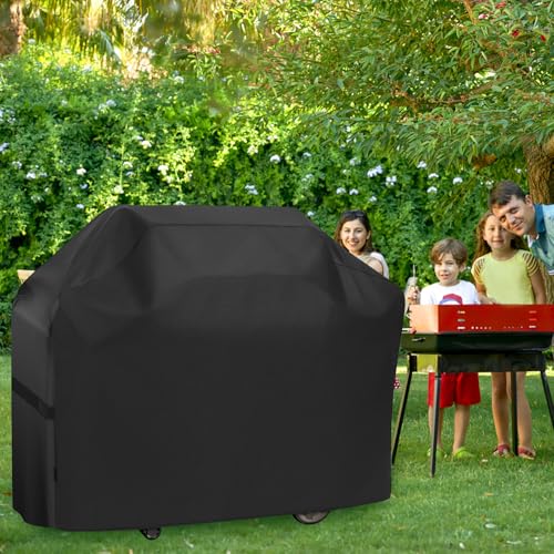 Grillabdeckung Wetterfest 145x61x117 cm Ultra Reißfest mit PU-Beschichtung Wasserdicht Staubdicht Grill Abdeckhaube 210D Oxford-Stoff BBQ Cover Universelle Haube Abdeckplane Staubdicht Schutzhülle Grillabdeckung Wetterfest 145x61x117 cm Ultra Reißfest mit PU-Beschichtung Wasserdicht Staubdicht Grill Abdeckhaube 210D Oxford-Stoff BBQ Cover Universelle Haube Abdeckplane Staubdicht Schutzhülle von KTCINA