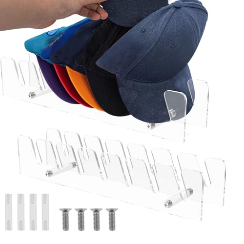 KTCINA 2 Stück Cap Organizer Hutständer Für Baseballkappen Acryl Cap Halter Huthalter Für 7 Baseballkappen Cap Stand Für Baseball Caps Zur Präsentation Von Baseballkappen KTCINA 2 Stück Cap Organizer Hutständer Für Baseballkappen Acryl Cap Halter Huthalter Für 7 Baseballkappen Cap Stand Für Baseball Caps Zur Präsentation Von Baseballkappen von KTCINA