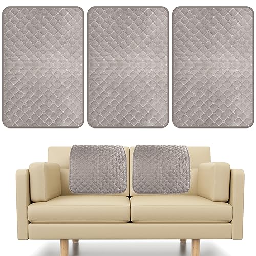 KTCINA 3 Pcs Armlehnenbezüge Sofa Weich Kopfstützenbezüge Sessel Wasserdicht Sesselschoner für Relaxsessel Sofaschoner rutschfest Schonbezüge für Sofa Sessel Schützt vor Schmutz Abnutzung (3Grau) KTCINA 3 Pcs Armlehnenbezüge Sofa Weich Kopfstützenbezüge Sessel Wasserdicht Sesselschoner für Relaxsessel Sofaschoner rutschfest Schonbezüge für Sofa Sessel Schützt vor Schmutz Abnutzung (3Grau) von KTCINA