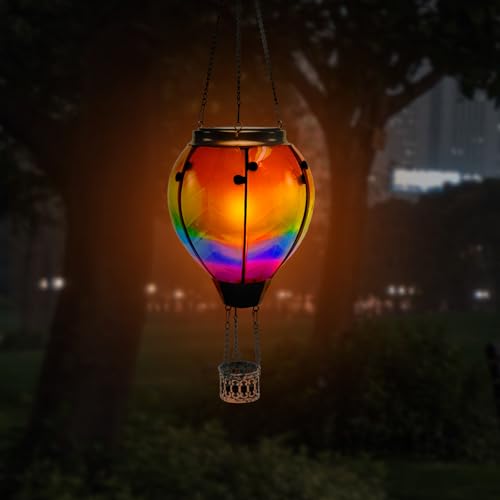 LED Solar Heißluftballon mit Flammeneffekt Beleuchtung 45x15cm Energiesparend Wetterfeste Festive Lights Laterne Solar Heißluftballon Solar Outdoor Solarleuchte Heißluftballon Solarbetriebene Laterne LED Solar Heißluftballon mit Flammeneffekt Beleuchtung 45x15cm Energiesparend Wetterfeste Festive Lights Laterne Solar Heißluftballon Solar Outdoor Solarleuchte Heißluftballon Solarbetriebene Laterne von KTCINA