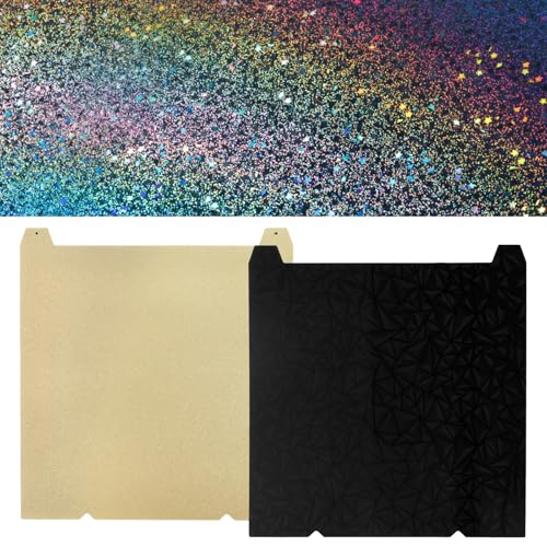 PEI Federstahl Druckplatte 235x235mm Doppelseitige PEI-Federstahl für 3D Drucker Flexible PEI Druckplatte PET/PEI Bauplatte Carbon PEI Bauplatte für Ender3 V2/Ender 3 Pro/Ender 3S1/Ender 5 (PEO) von KTCINA