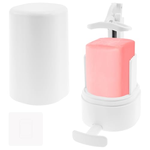 Seifenmühle Reibe 12.5 x 7.5 x 15.5 cm WANDMONTIERTES Punch-Freies Ultra Feuchtigkeitsbeständig Einfach zu Bedienen Seifenspender für Feste Handseife 2025 Neu Mühle für Seifenstück von KTCINA