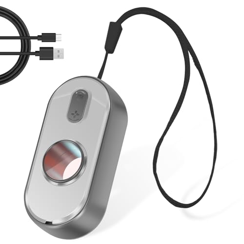 Versteckte Kamera Detektor 5,2 x 2,5 cm USB-C 3 Modi 3 in 1 Wanzen Detektor mit Vibrationsalarm&LED Taschenlampe Versteckte Kameras Aufspüren Hidden Camera Detector Anti-Spionage (Black) von KTCINA