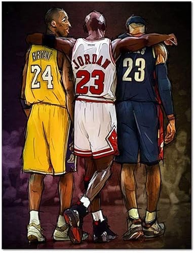 Basketballspiel MVP Poster Leinwand Gemälde, NBA Legends Kobe Bryant Bild Dekor Bild HD Druck Wandkunst für Basketball Fan, ungerahmt,45×60cm von KTGEDH