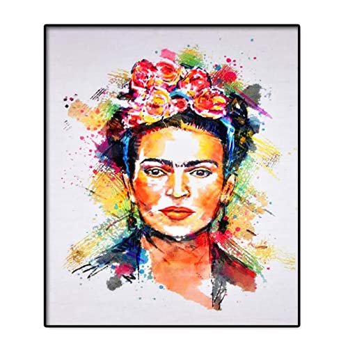 Canvas Print Frida Kahlo Female Painter Portrait Paintings Wall Art Poster Pop Art Colorful Canvas Painting Art Graffiti Pictures Artwork for Home Wall Decor, Unframed,40x60cm von KTGEDH
