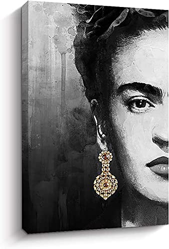 Frida Kahlo Wall Art Canvas Print Black and White Painting Artwork Wall Decor, Frida Portraits Poster Print Art Picture Mexican Artist Home Decor For Living Room, No Frame,50 x 70 cm von KTGEDH
