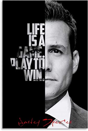 Harvey Specter Zitate auf Leinwand modernes Büro Familie Schlafzimmer dekoratives Poster Geschenk Wanddekoration, Gemälde,40x50cm von KTGEDH