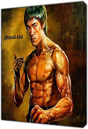 Kung Fu Superstar Große Legende von Bruce Lee Leinwanddruck, Wandkunst, Bild auf Leinwand, Poster, Heimdekoration, für Wohnzimmer, Geschenk, ungerahmt,70x90cm von KTGEDH