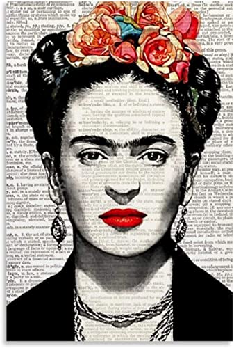 Vintage Frida Kahlo Portraits Poster Print Decorative Painting Frida Kahlo Print Art Canvas Wall Art Home Decor Artwork for Living Room Bedroom Wall Decor Frameless,40×60cm von KTGEDH