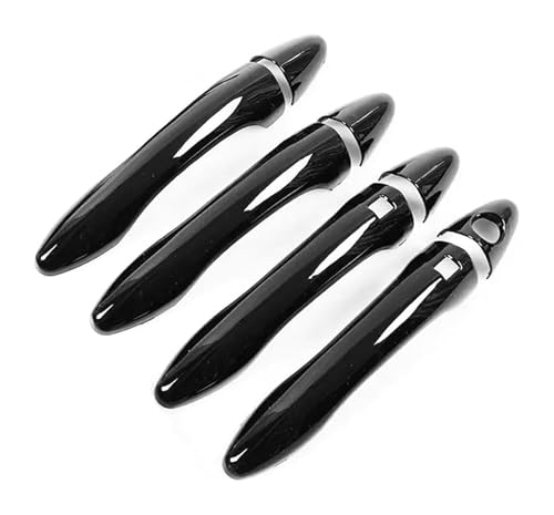 KTGVTPBHBW Auto Türgriff außen Für Kia Für KX3 2015-2019 Einloch-Doppel-Smart-Autotürgriff Dekorativer Anti-Kratz-Schutzbecher-Modifikationssatz(Bright Black) von KTGVTPBHBW
