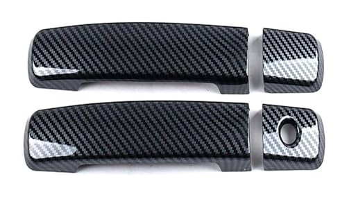 KTGVTPBHBW Auto Türgriff außen Für Pathfinder R51 Einloch-Türgriffabdeckung - Kratzfestes Schutzzubehör Schüsseldekorationsschutz 2005-2012(2 Doors Carbon Fiber Pattern) von KTGVTPBHBW
