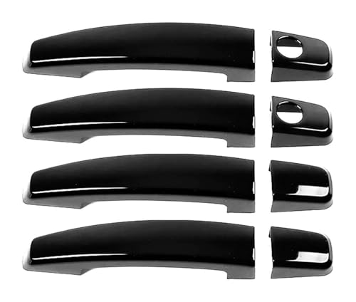 KTGVTPBHBW Auto Türgriff außen Für Volt Dual Hole Türgriffverkleidung Anti-Scratch Armlehne Dekoration Kit Protector 2010-2015(Bright Black) von KTGVTPBHBW