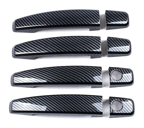 KTGVTPBHBW Auto Türgriff außen Für Volt Dual Hole Türgriffverkleidung Anti-Scratch Armlehne Dekoration Kit Protector 2010-2015(Carbon Fiber Pattern) von KTGVTPBHBW