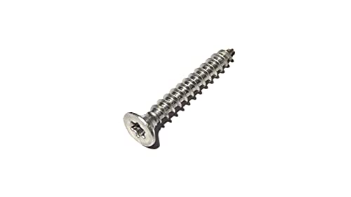 100 Stück Spanplattenschrauben 4x45 mm - A2 Edelstahl - Torx - TX20 - Senkkopf - Vollgewinde - Holzschrauben - Schrauben (100, 4x45 mm) von KTH