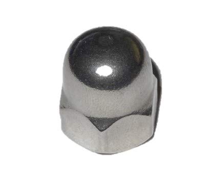 25 Stück Hutmuttern M5 - DIN 1587 - A2 - Edelstahl - hohe Form - Muttern - V2A (25, M5) von KTH