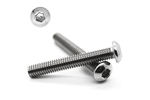 50 Stück Linsenkopf Schrauben M4x10 mm - ISO 7380 - A2 Edelstahl - Innensechskant - V2A - Linsenkopfschrauben (50, M4x10 mm) von KTH