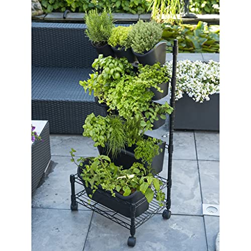 (Blitzlie ferung)für Garten/Terrasse/Balkon Hochbeet Balkon Pflanzkübel Set Garten Blumentopf Kräuterbeet Bewässerung Blumenkübel Nature Vertikale Garten-Pflanzwand Mobiles Set von KTHLBRH