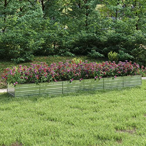 Garten-Hochbeet pflanzenkübel pflanztopf Outdoor for Garten Terrasse 480x80x45 cm Verzinkter Stahl Silber Garten-Hochbeet pflanzenkübel pflanztopf Outdoor for Garten Terrasse 480x80x45 cm Verzinkter Stahl Silber von KTHLBRH