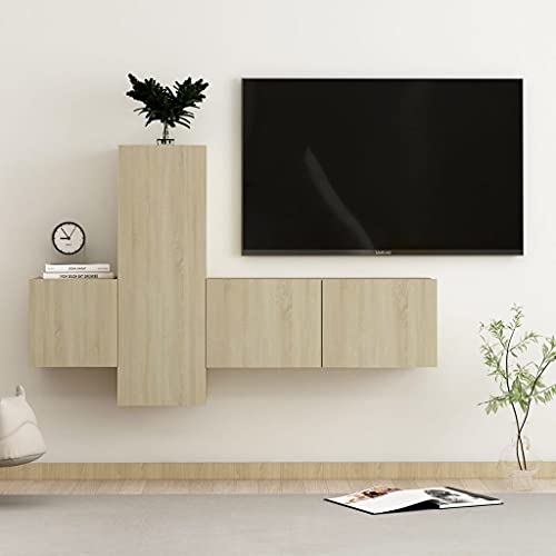 KTHLBRH 3-TLG. TV-Schrank-Set Sonoma-Eiche Holzwerkstoff tv Bank Sideboard tv kommode hängeschrank KTHLBRH 3-TLG. TV-Schrank-Set Sonoma-Eiche Holzwerkstoff tv Bank Sideboard tv kommode hängeschrank von KTHLBRH