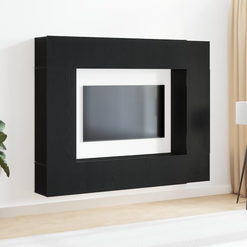 KTHLBRH 8-teiliges TV-Schranksystem, Wandmontage, Schwarze Eiche, Material Fernseher kommode Fernsehschrank kommode lowboard KTHLBRH 8-teiliges TV-Schranksystem, Wandmontage, Schwarze Eiche, Material Fernseher kommode Fernsehschrank kommode lowboard von KTHLBRH