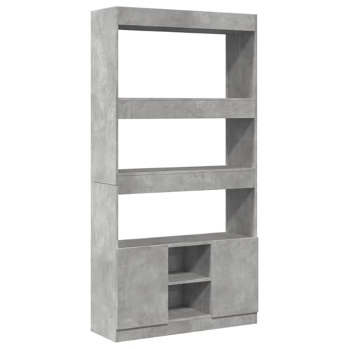 KTHLBRH Aufbewahrungsregal Vitrinenschrank Wohnzimmer Schrank Bookcase - Highboard Betongrau 92x33x180 cm Holzwerkstoff für Wohnzimmer Abstellraum Küche Zimmer KTHLBRH Aufbewahrungsregal Vitrinenschrank Wohnzimmer Schrank Bookcase - Highboard Betongrau 92x33x180 cm Holzwerkstoff für Wohnzimmer Abstellraum Küche Zimmer von KTHLBRH