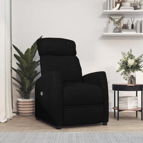 KTHLBRH Aufstehsessel Schwarz Stoff Küchenstuhl Sitzmöbel für Wohnzimmer Schlafzimmer von KTHLBRH