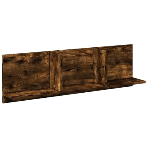 KTHLBRH Badablage Wandregal Klein Pflanzenregal Schwebendes Regal - Wandschrank 100x16,5x30 cm Räuchereiche Holzwerkstoff für Büro Wohnzimmer Küchen Balkon von KTHLBRH
