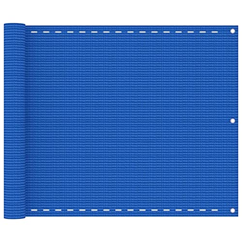 KTHLBRH Balkon-Sichtschutz Blau 75x600 cm HDPE, Sichtschutz Zaun, Balkonmarkisen, Balkonsichtschutz - Privatsphäre und stilvolle Dekoration für Ihren Balkon von KTHLBRH