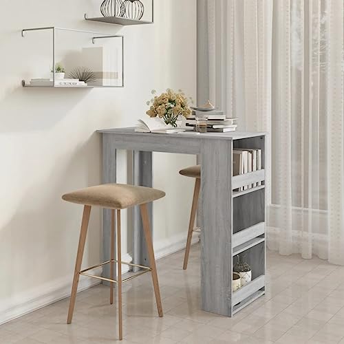 KTHLBRH Bartisch mit Regal Grau Sonoma Dinner Table Küchentisch für Restaurant 102x50x103,5cm Holzwerkstoff KTHLBRH Bartisch mit Regal Grau Sonoma Dinner Table Küchentisch für Restaurant 102x50x103,5cm Holzwerkstoff von KTHLBRH