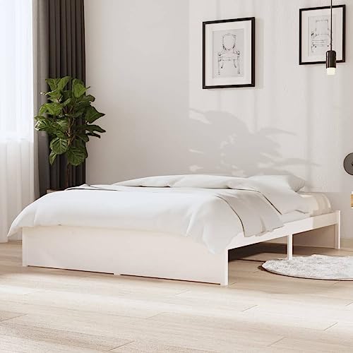 KTHLBRH Betten Kopfteil Bett Doppelbett Massivholzbett Weiß 140x200 cm Geeignet für Familienzimmer KTHLBRH Betten Kopfteil Bett Doppelbett Massivholzbett Weiß 140x200 cm Geeignet für Familienzimmer von KTHLBRH