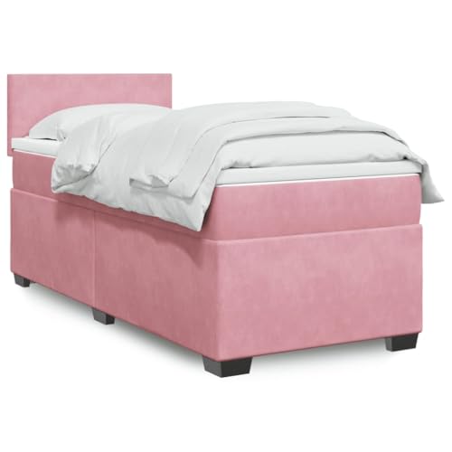 KTHLBRH Bettgestell Familienbett Doppelbett Schlafzimmer möbel Boxspringbett mit Matratze Rosa 100x200 cm Samt KTHLBRH Bettgestell Familienbett Doppelbett Schlafzimmer möbel Boxspringbett mit Matratze Rosa 100x200 cm Samt von KTHLBRH