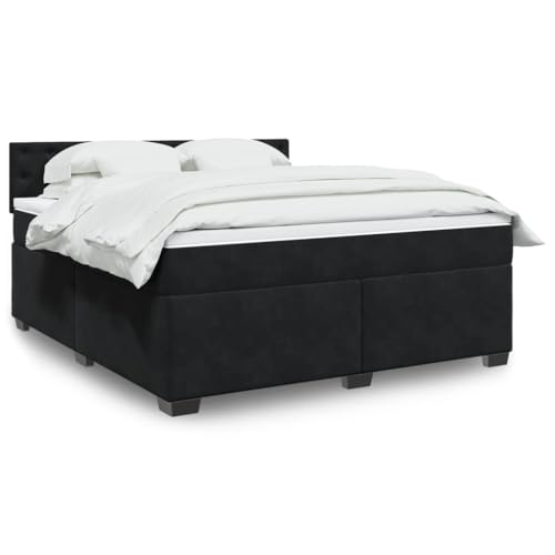 KTHLBRH Bettgestell Familienbett Doppelbett Schlafzimmer möbel Boxspringbett mit Matratze Schwarz 180x200 cm Samt KTHLBRH Bettgestell Familienbett Doppelbett Schlafzimmer möbel Boxspringbett mit Matratze Schwarz 180x200 cm Samt von KTHLBRH