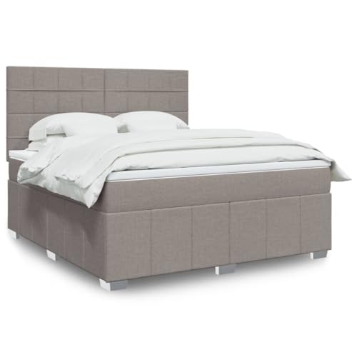 KTHLBRH Bettgestell Familienbett Doppelbett Schlafzimmer möbel Boxspringbett mit Matratze Taupe 180x200 cm Stoff KTHLBRH Bettgestell Familienbett Doppelbett Schlafzimmer möbel Boxspringbett mit Matratze Taupe 180x200 cm Stoff von KTHLBRH