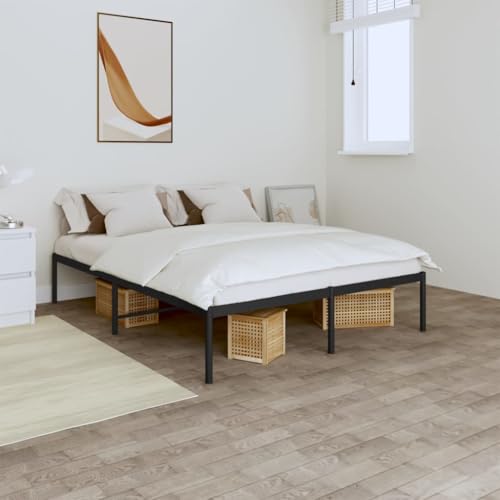 KTHLBRH Bettgestell Metall Schwarz 140x200 cm Bettgestell für Schlafzimmer Gästezimmer Bettgestell Familienbett Hotel-Bettgestell für Schlafzimmer, Hotel, Gästezimmer KTHLBRH Bettgestell Metall Schwarz 140x200 cm Bettgestell für Schlafzimmer Gästezimmer Bettgestell Familienbett Hotel-Bettgestell für Schlafzimmer, Hotel, Gästezimmer von KTHLBRH