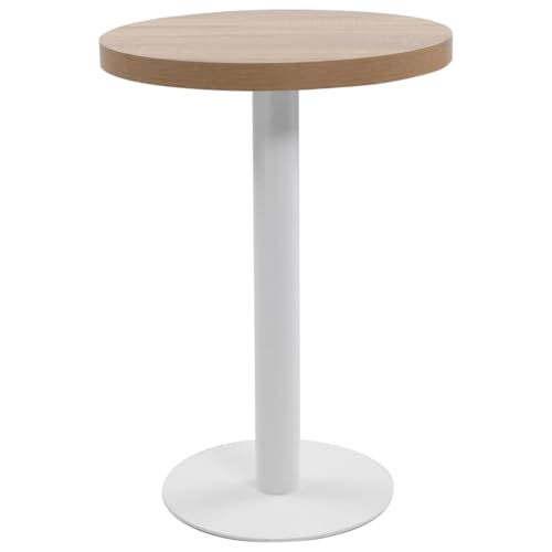 KTHLBRH Bistrotisch Hellbraun Familientisch Pflegeleichter Tisch für Innenraum 60 cm MDF von KTHLBRH