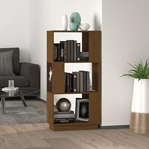 KTHLBRH Bücherregal/Raumteiler Honigbraun 51x25x101cm Massivholz Kiefer,Vitrinenschrank,Lagerregal,buchregal,Geeignet für Wohnzimmer, Schlafzimmer, Diele von KTHLBRH