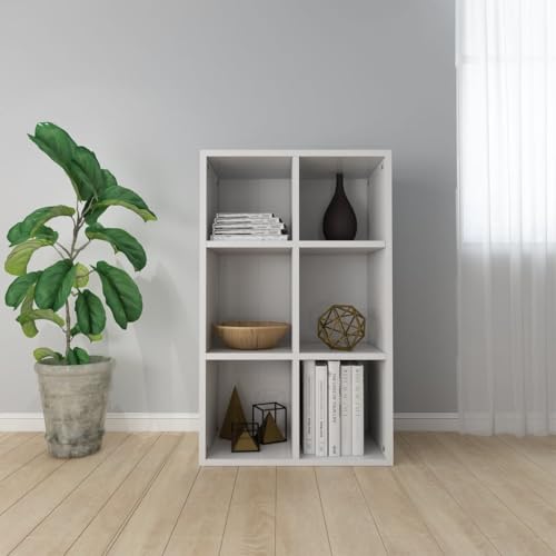 KTHLBRH Bücherregal/Sideboard Hochglanz-Weiß Dekoratives Regal Wohnzimmerregal für Büro 66x30x98 cm Holzwerkstoff KTHLBRH Bücherregal/Sideboard Hochglanz-Weiß Dekoratives Regal Wohnzimmerregal für Büro 66x30x98 cm Holzwerkstoff von KTHLBRH