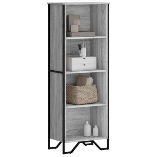 KTHLBRH Bücherregal Grau Sonoma Multifunktionales Bücherregal für Wohnzimmer 50x31x137,5 cm Holzwerkstoff KTHLBRH Bücherregal Grau Sonoma Multifunktionales Bücherregal für Wohnzimmer 50x31x137,5 cm Holzwerkstoff von KTHLBRH