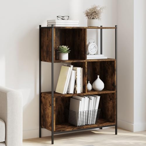 KTHLBRH Bücherregal Räuchereiche Multifunktionales Bücherregal für Aufbewahrung 72x28x109 cm Holzwerkstoff KTHLBRH Bücherregal Räuchereiche Multifunktionales Bücherregal für Aufbewahrung 72x28x109 cm Holzwerkstoff von KTHLBRH