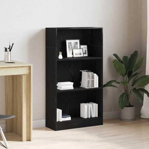 KTHLBRH Bücherregal Schwarz Eichen-Optik Multifunktionales Bücherregal für Wohnzimmer 60x24x109 cm Holzwerkstoff KTHLBRH Bücherregal Schwarz Eichen-Optik Multifunktionales Bücherregal für Wohnzimmer 60x24x109 cm Holzwerkstoff von KTHLBRH