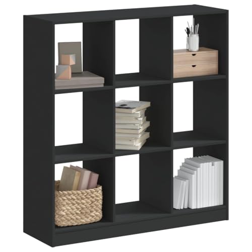 KTHLBRH Bücherregal Schwarz Multifunktionales Bücherregal für Büro 102x32x108 cm Holzwerkstoff KTHLBRH Bücherregal Schwarz Multifunktionales Bücherregal für Büro 102x32x108 cm Holzwerkstoff von KTHLBRH