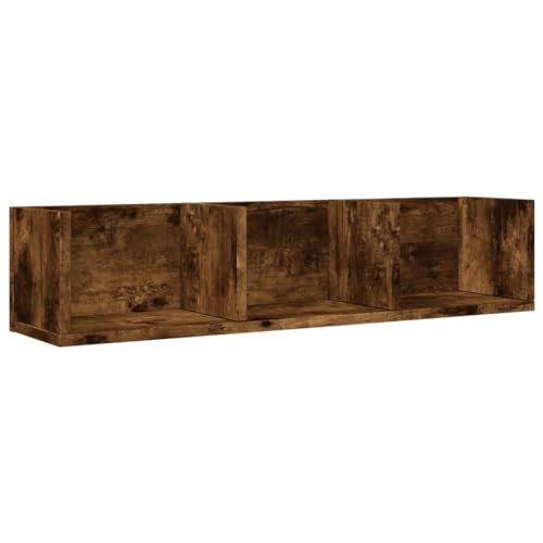 KTHLBRH Bücherregal Schwebend Badregal Pflanzenregal Schwebendes Regal - Wandschrank Räuchereiche 75x18x16,5 cm Holzwerkstoff für Büro Badezimmer Wohnzimmer Schlafzimmer KTHLBRH Bücherregal Schwebend Badregal Pflanzenregal Schwebendes Regal - Wandschrank Räuchereiche 75x18x16,5 cm Holzwerkstoff für Büro Badezimmer Wohnzimmer Schlafzimmer von KTHLBRH
