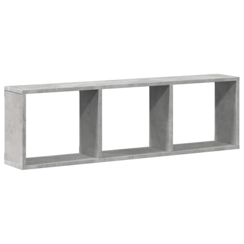 KTHLBRH Bücherregal Schwebend Gewürzregal Wand Kleines Regal Wand Schwebendes Regal - Wandschrank 100x16x30 cm Betongrau Holzwerkstoff für Balkon Küchen Schlafzimmer Badezimmer von KTHLBRH