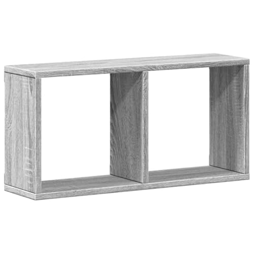 KTHLBRH Bücherregal Schwebend Gewürzregal Wand Kleines Regal Wand Schwebendes Regal - Wandschrank 60x16x30 cm Grau Sonoma Holzwerkstoff für Balkon Küchen Schlafzimmer Badezimmer von KTHLBRH