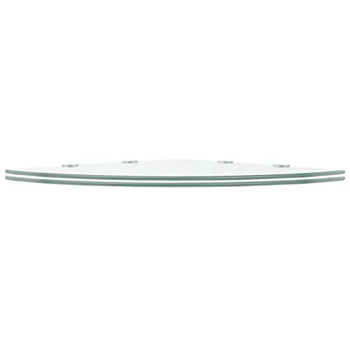 KTHLBRH Bücherregal Schwebend Schweberegale Book Shelf Floating Shelves - Eckregale 2 STK. mit Verchromten Halterungen Glas Transparent für Balkon Wohnzimmer Schlafzimmer Büro KTHLBRH Bücherregal Schwebend Schweberegale Book Shelf Floating Shelves - Eckregale 2 STK. mit Verchromten Halterungen Glas Transparent für Balkon Wohnzimmer Schlafzimmer Büro von KTHLBRH