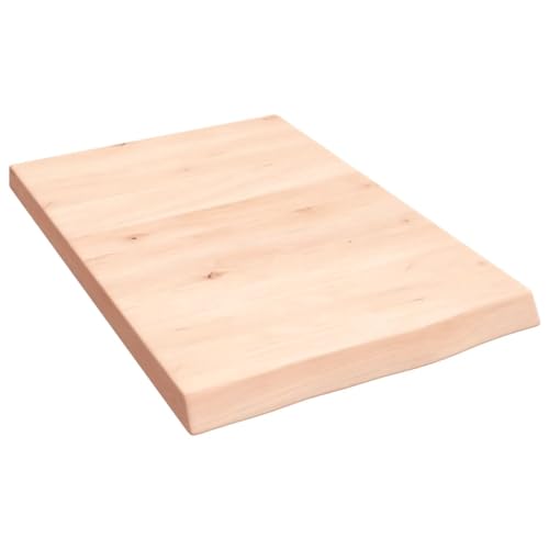KTHLBRH Bücherregal Schwebend Wandregal Klein Regale Wand Floating Shelves - Wandregal 40x60x(2-4) cm Massivholz Eiche Unbehandelt für Wohnzimmer Badezimmer Küchen Büro von KTHLBRH
