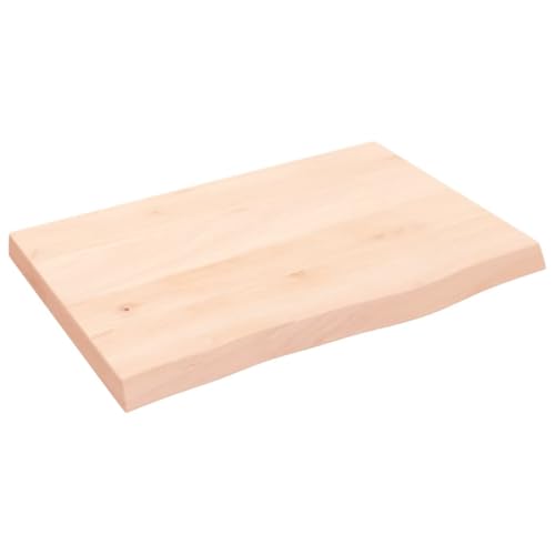 KTHLBRH Bücherregal Schwebend Wandregal Klein Regale Wand Floating Shelves - Wandregal 60x40x(2-4) cm Massivholz Eiche Unbehandelt für Wohnzimmer Badezimmer Küchen Büro von KTHLBRH